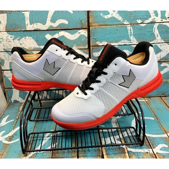 Brunswick Shoes Brunswick Mens Sz 2 Fuze White Red Mesh Bowling